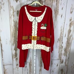 Old Navy Red Santa Pajama Set. Size 2X. In excellent condition!